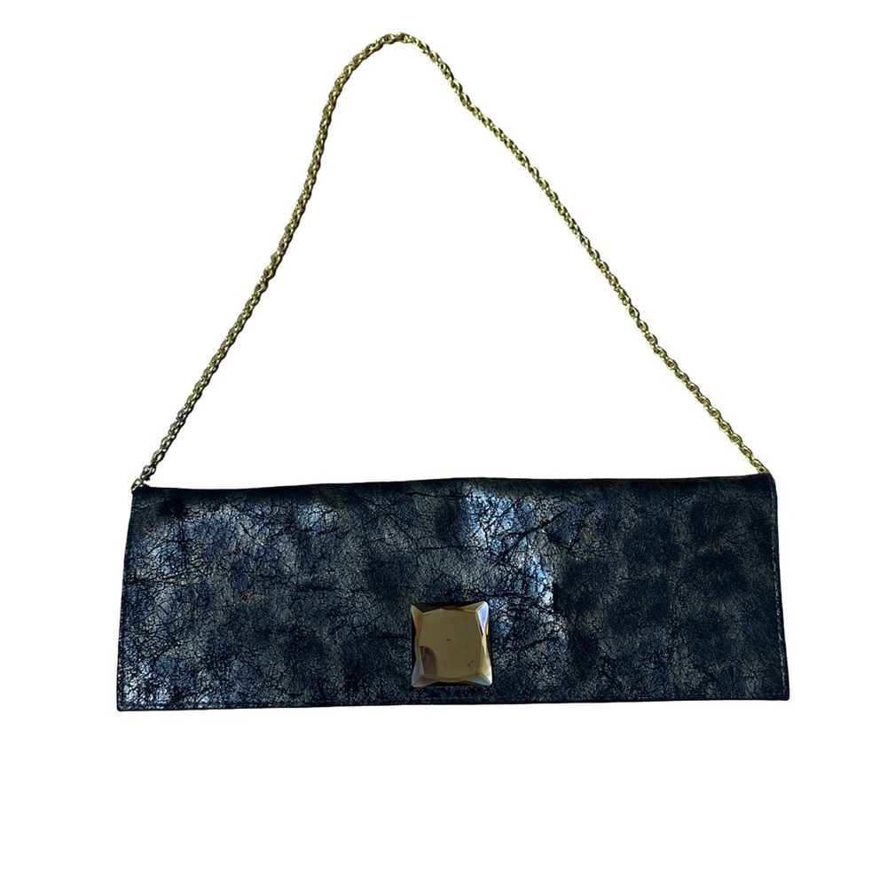 Chinese Laundry Black Satchel with Gold Chain